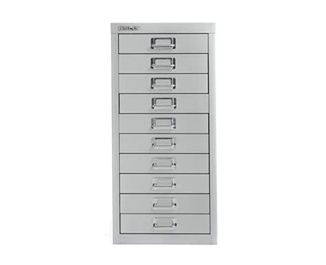 bisley desktop cabinet 10 drawer h590xw279xd380mm steel color silver|Bisley 10 Drawer Desktop Cabinet .